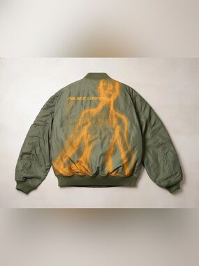 Palace Chakra Rave Jacket 'The Deep Green' P28JK088 Bomber Graphic Logo Sz Large